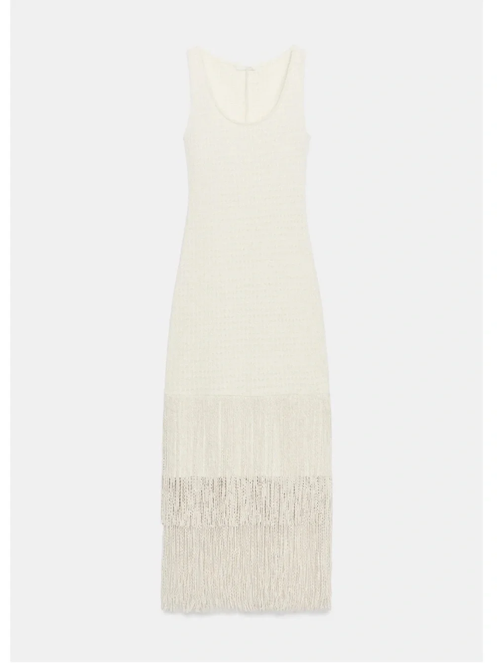 ZARA TEXTURED FRINGED DRESS - Picture 13 of 16